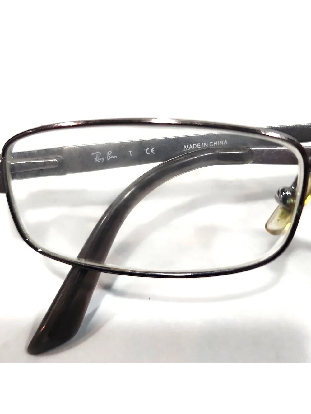 Ray Ban RB6076 2553 Broken Nose Parts Gunmetal Rectangle Eyeglasses 49-19 135